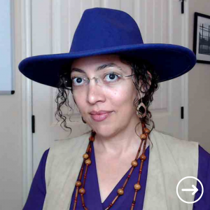 Camille Diaz Purple Hat